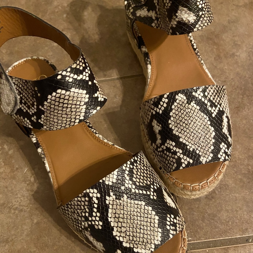 Franco Sarto Snake Print Flatforms